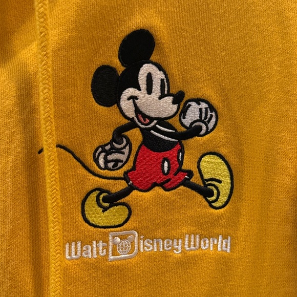 Walt Disney World Yellow Hoodie with Mickey Mouse - Picture 3 of 6